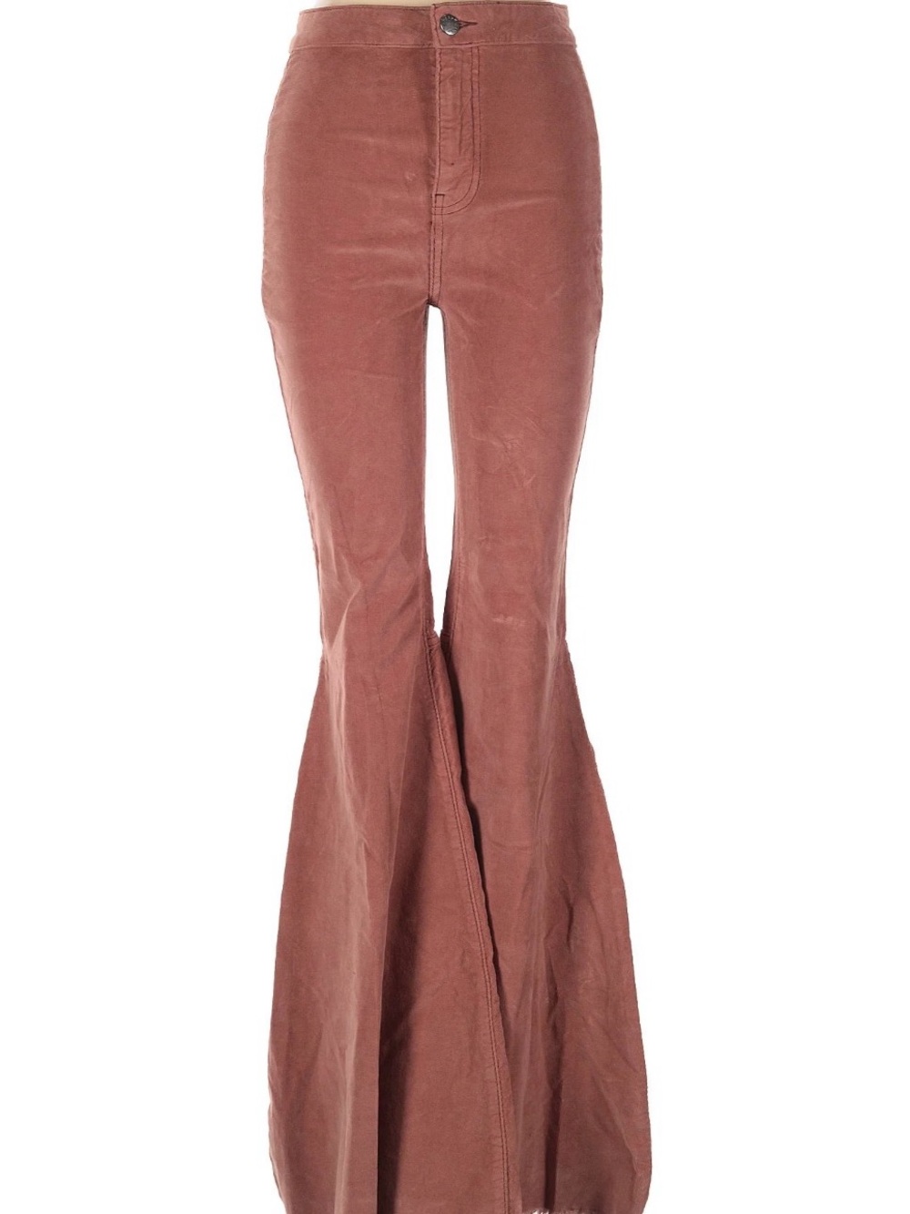 High-Waist super Flared Pants in Dusty Rose